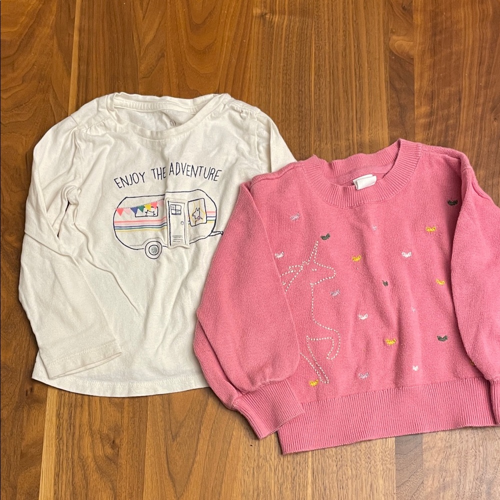GAP Pink and Cream Kids Long Sleeve Set
